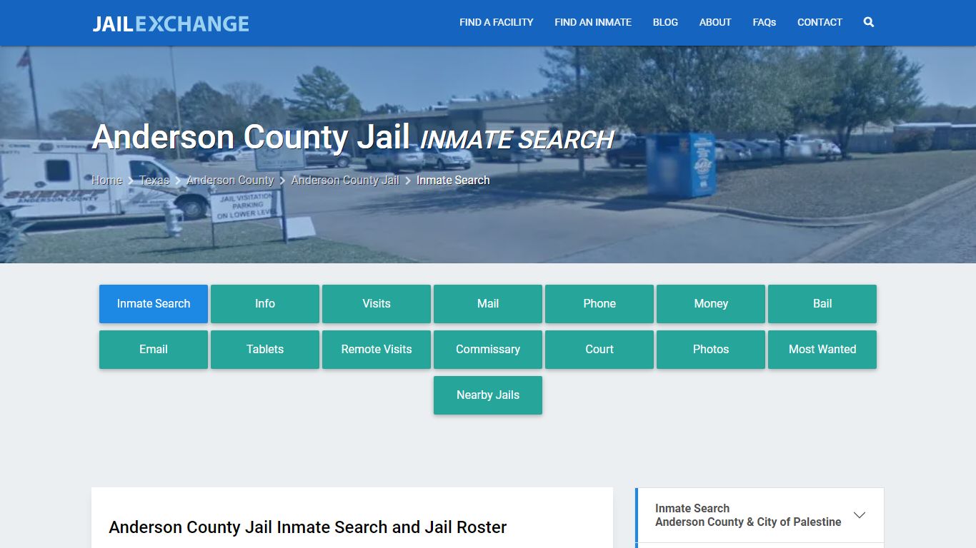 Inmate Search: Roster & Mugshots - Anderson County Jail, TX